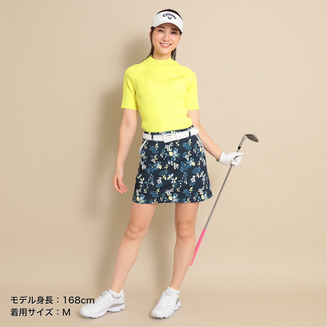 キャロウェイ　callaway golf ゴルフ　スカート　花柄　白青　Mサイズ