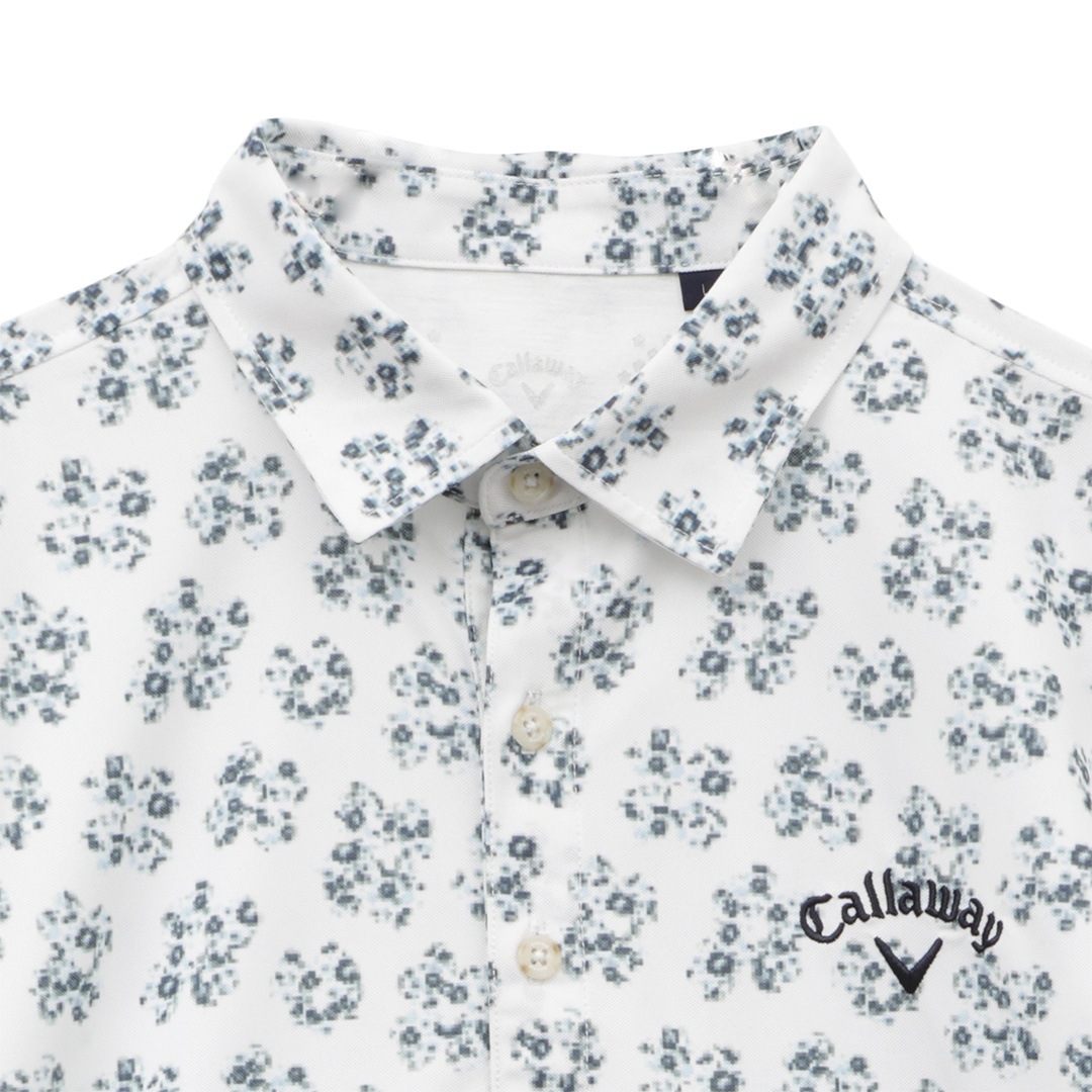 CALLAWAY バグフラワープリントコンパクトカノコ半袖シャツ ※4Lサイズ
