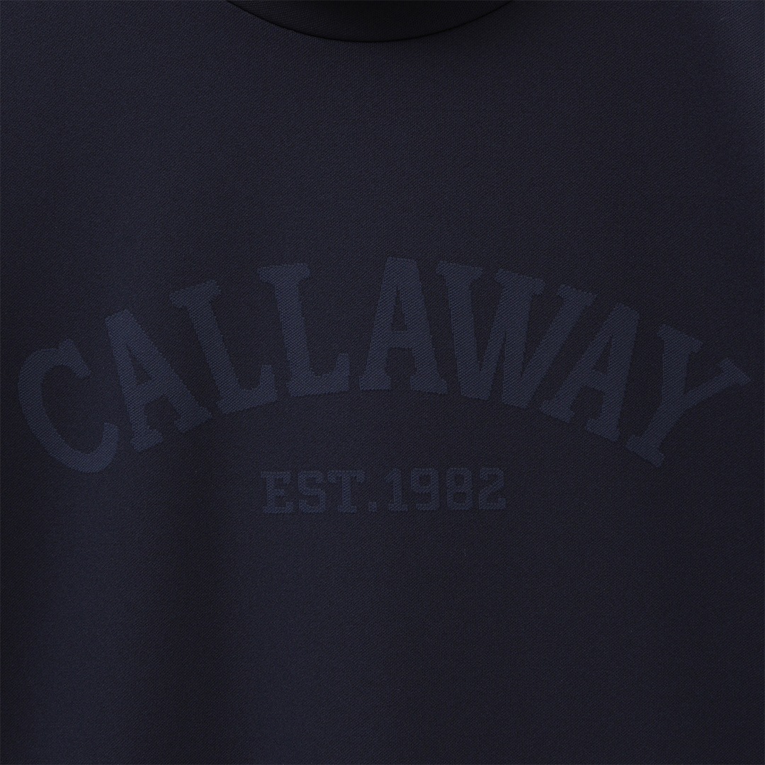 CALLAWAY パターンロゴジャカード半袖モックネックシャツ ※4Lサイズ