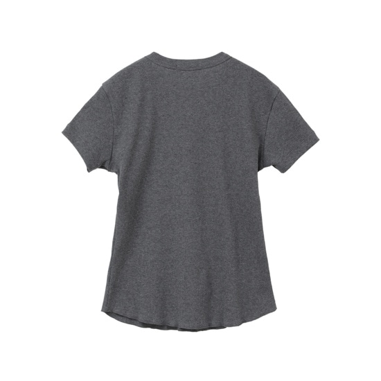 オーガニックコットン リブ丸首Tシャツ(WOMENS)