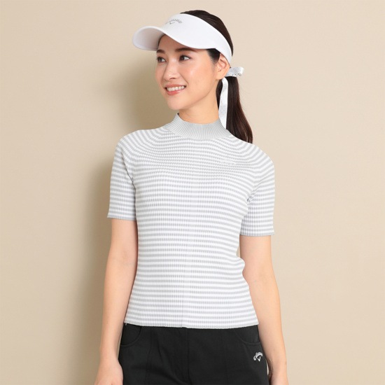 CALLAWAY 半袖モックネックニット (WOMENS)