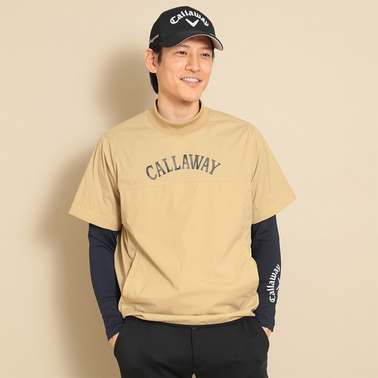 CALLAWAY ナイロンストレッチ半袖プルオーバーブルゾン ※4Lサイズあり (MENS)