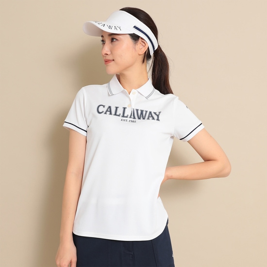 CALLAWAY ハートプリントカノコ半袖ポロシャツ (WOMENS)