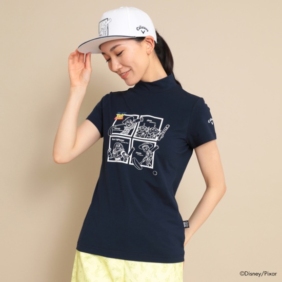 Toy Story / Callaway Collection ストレッチ天竺半袖モックネックシャツ  (WOMENS)