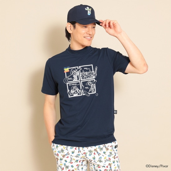 Toy Story / Callaway Collection ストレッチ天竺半袖モックネックシャツ  (MENS)